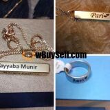BUY 1 BAR NECKLACE & GET 1 CUSTOMIZED SILVER RING FREE FOR SALE 