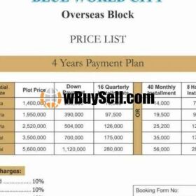 PLOTS FOR SALE AT BLUE WORLD CITY OVERSEAS ISLAMABAD