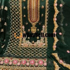 FOR SALE  HAND MADE BOUTIQUE STYLE HAND MADE CUTDANA EMBROIDERY WORK SUITS
